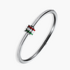 Elegant Silver Pavé Bangle