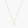 White Pearl Necklace in Gold