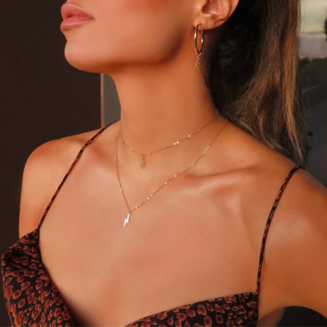 TOM TOM |14K Gold Filled Lightning Bolt Necklace