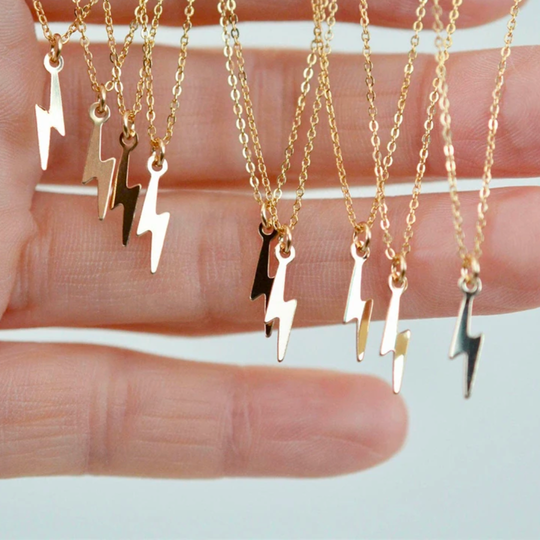 TOM TOM |14K Gold Filled Lightning Bolt Necklace