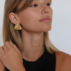 Geometric Gold Triangle Earrings