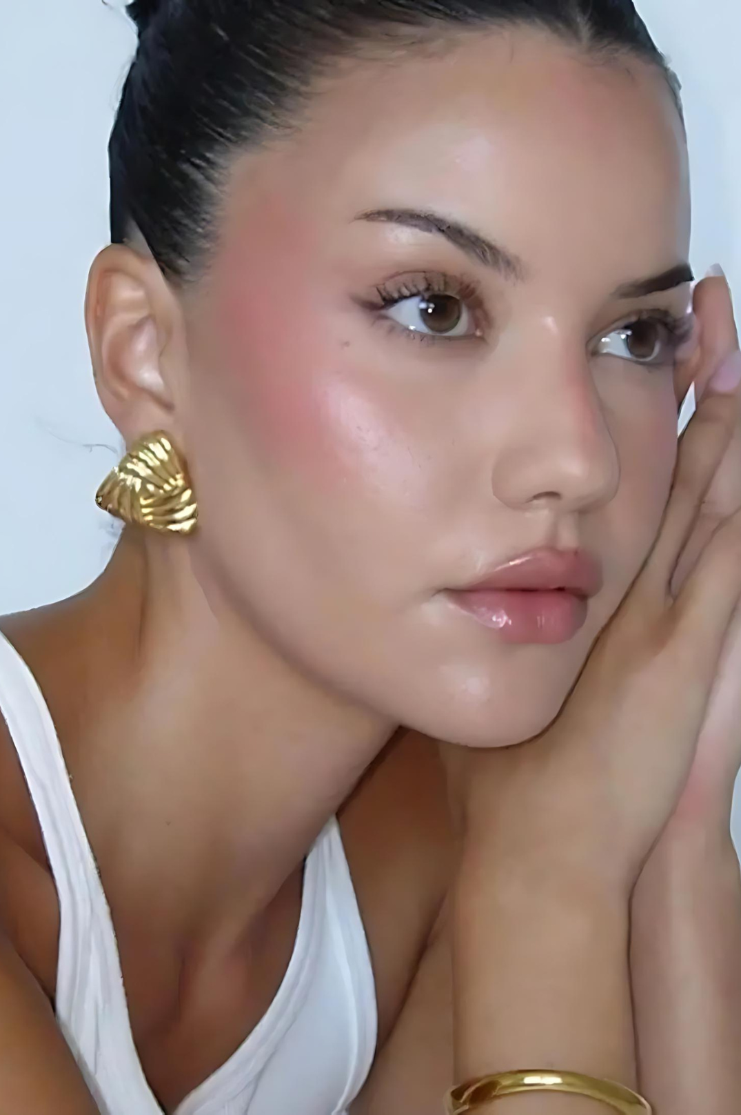 Geometric Gold Triangle Earrings