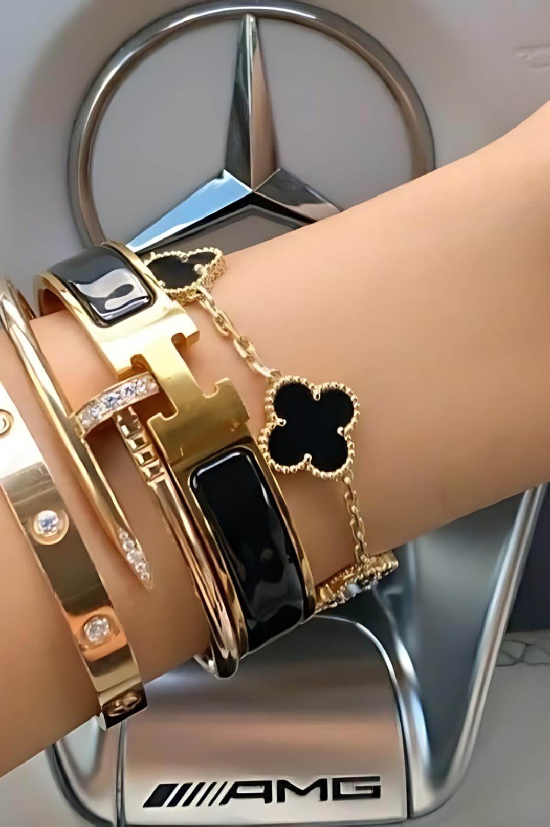 Black & Gold Elegance Bracelet