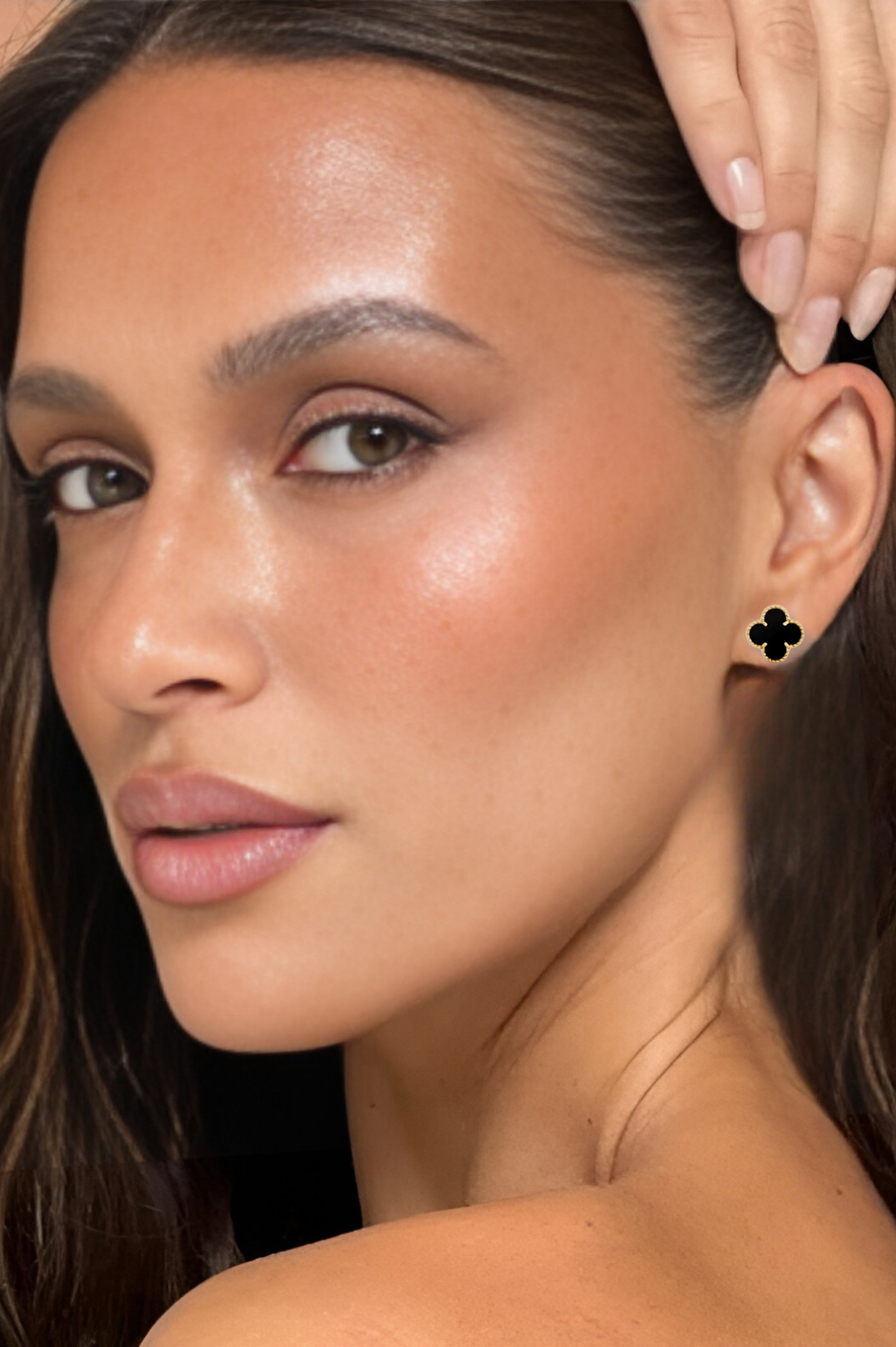 QTPI BLING Black & Gold Elegant Earrings