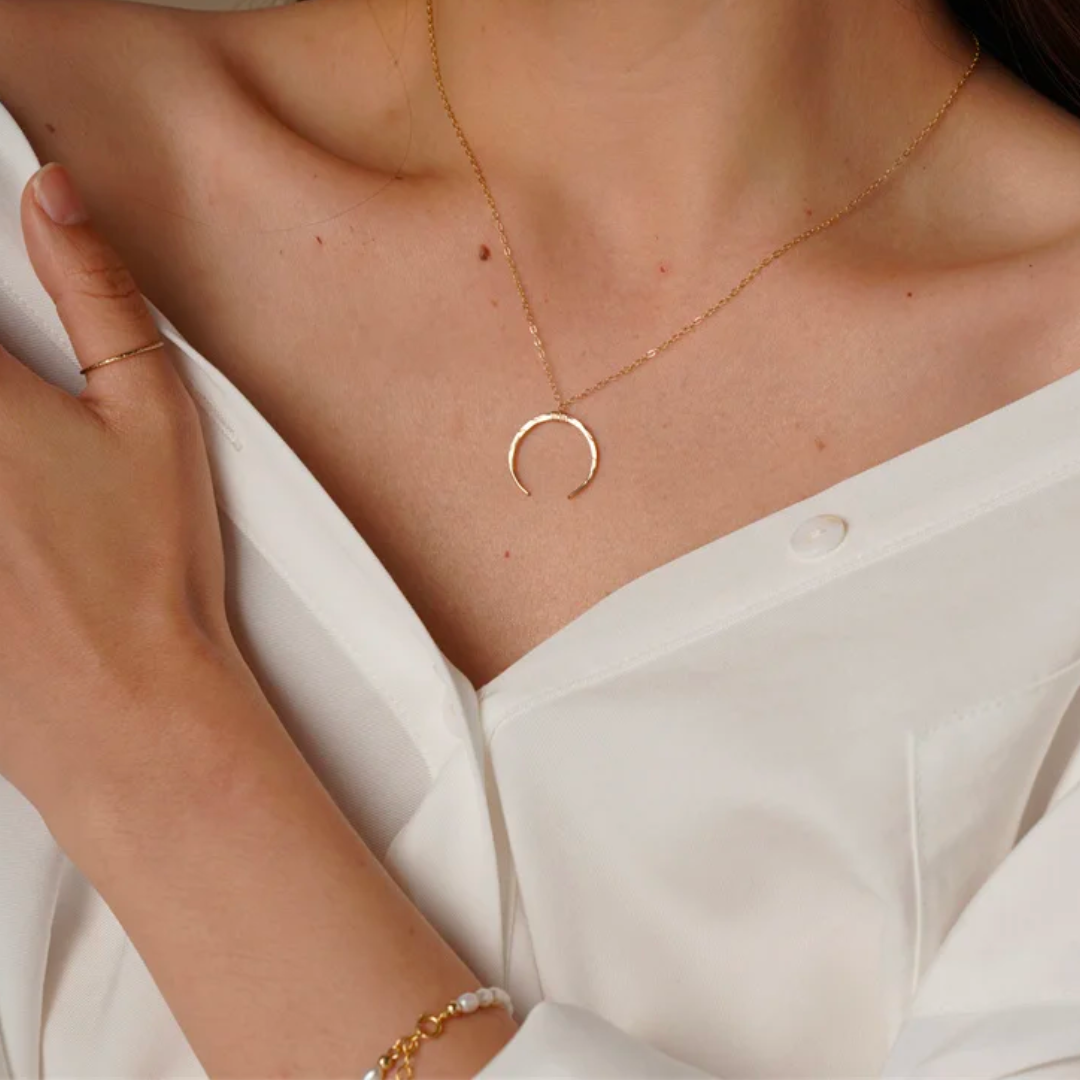 Take Me To The Moon Necklace |14k Gold Filled