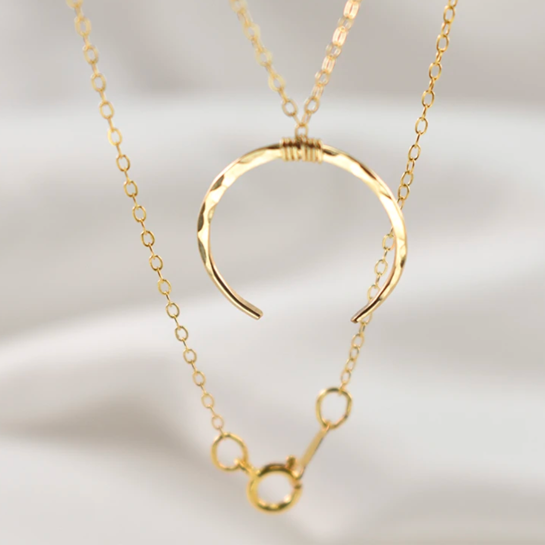 Take Me To The Moon Necklace |14k Gold Filled
