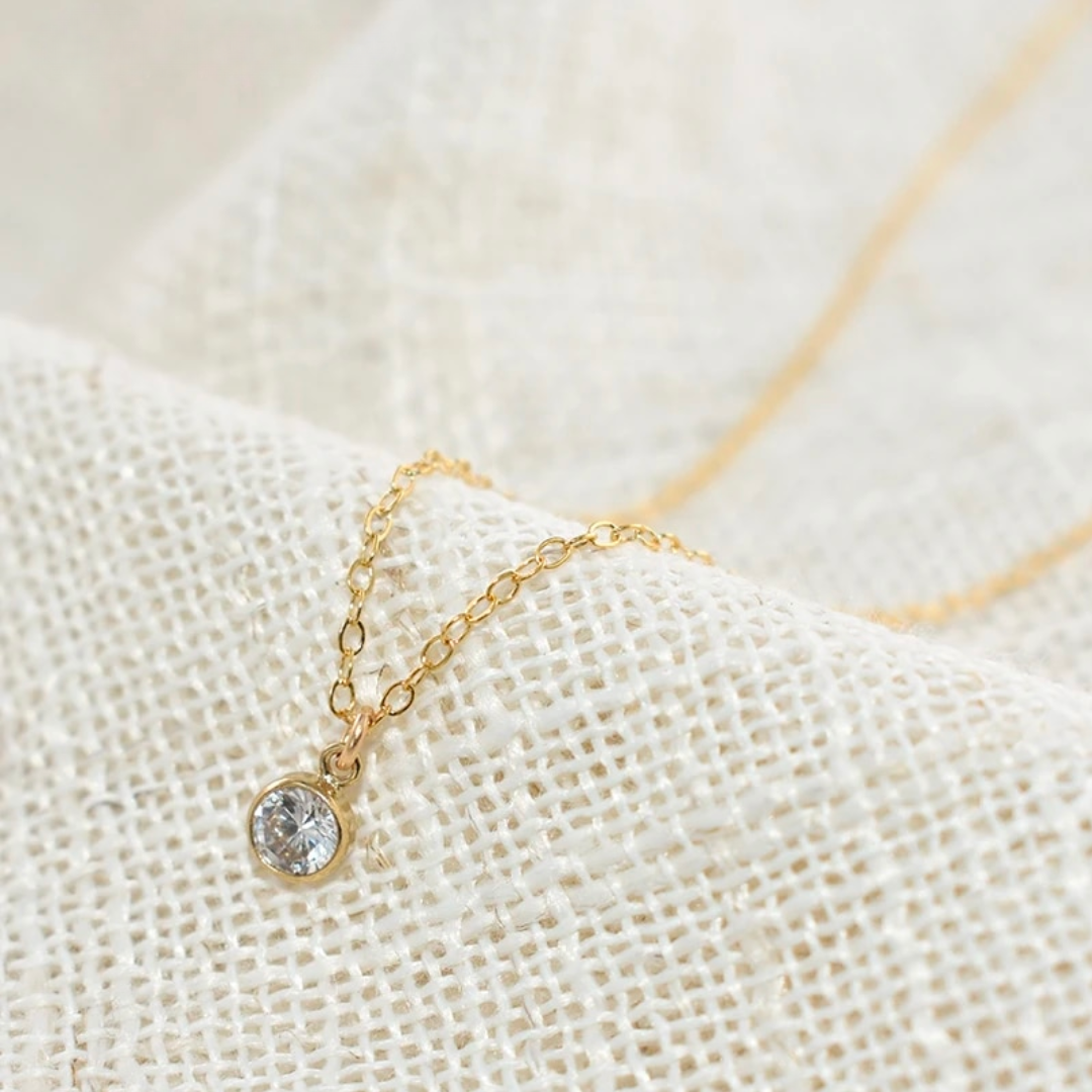 Birthstone Necklace |14K Gold Filled|