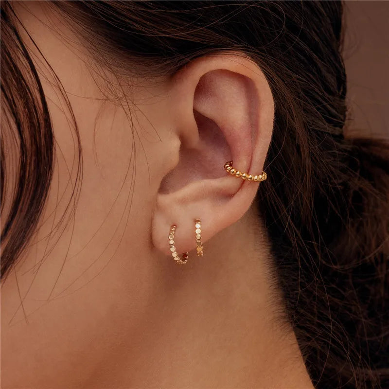 Circles Around You|14K Gold Filled Dot Hoop Earrings