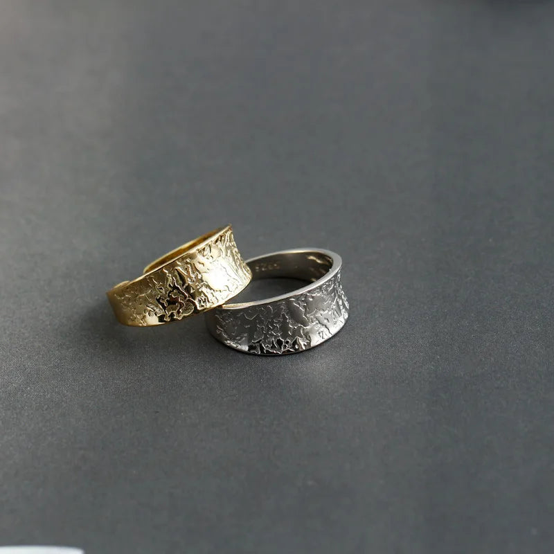 Hammered |18k Gold Plated| 925 Sterling Silver Ring