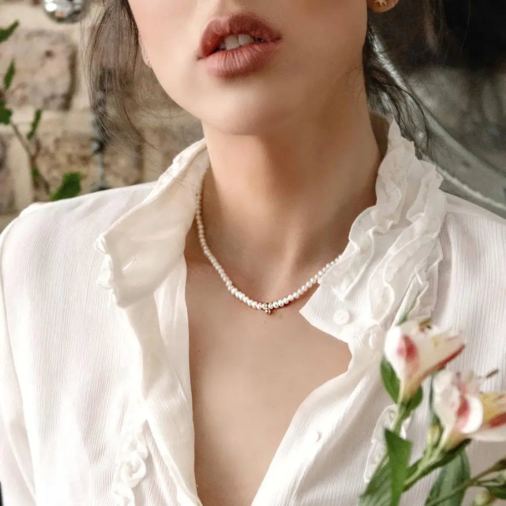 Baroque Pearl Necklace | 18kt Gold Plated