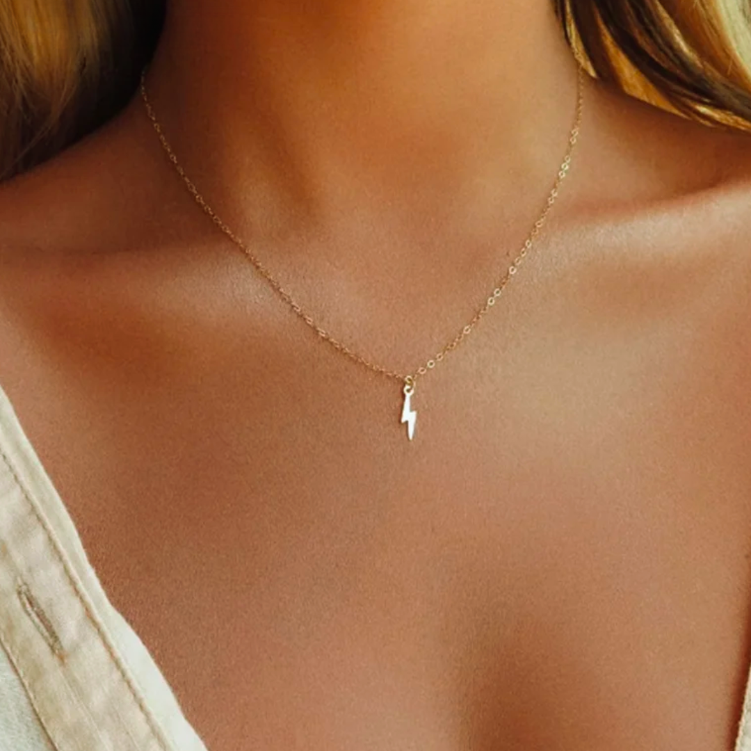 TOM TOM |14K Gold Filled Lightning Bolt Necklace