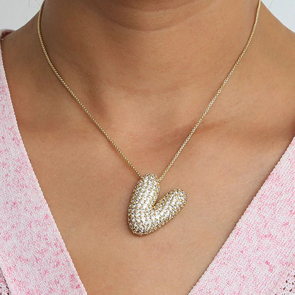 Bubble Alphabet - S/Steel Rope Chain Necklace