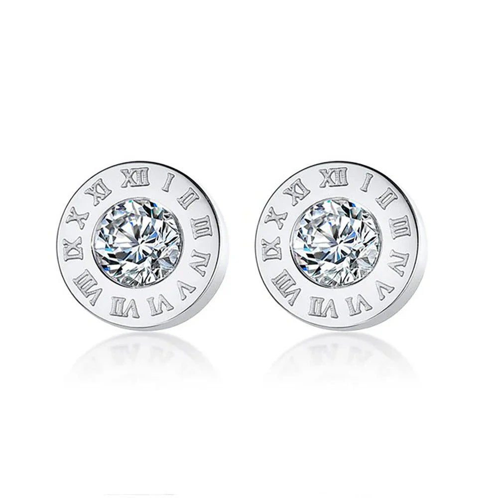 London Times |18k Gold Plated Stud Earrings