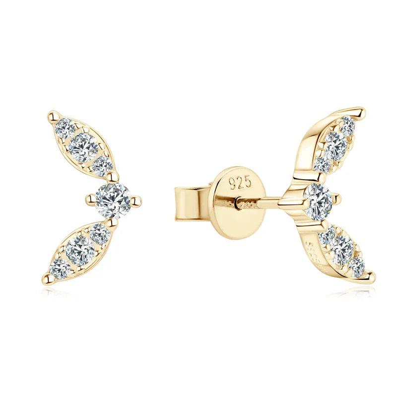 Angel Wing | Gold Moissanite Earring