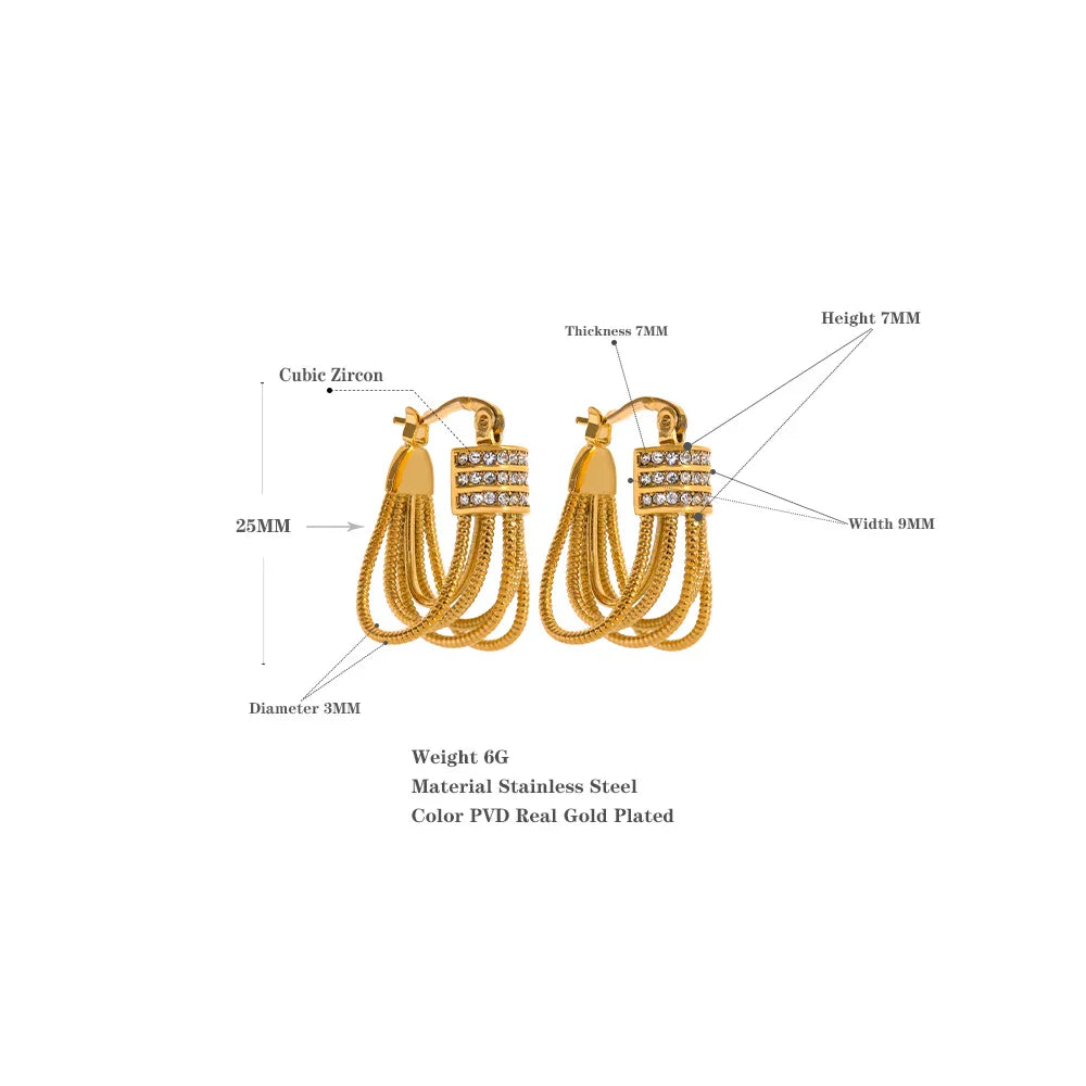 Wrap Around |18K Gold Plated Earrings