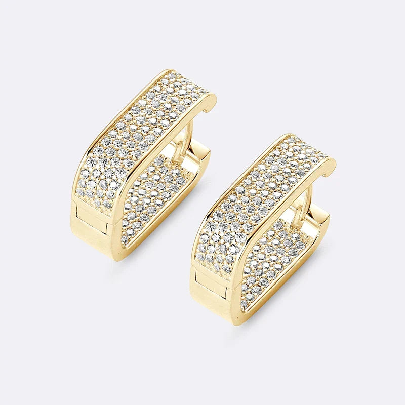 Lana Hoop | Moissanite Gold Earrings