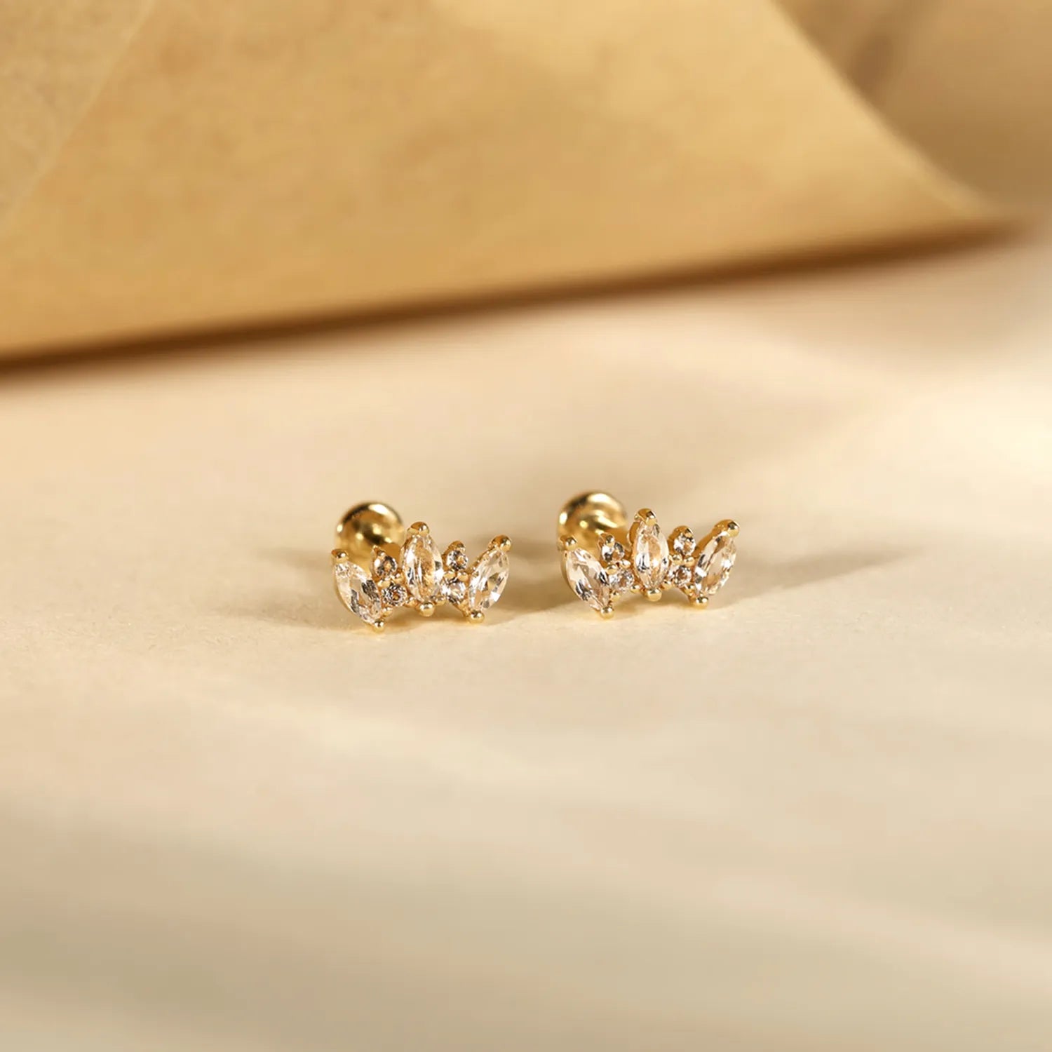 Topaz Wing |14K Solid Gold Earrings