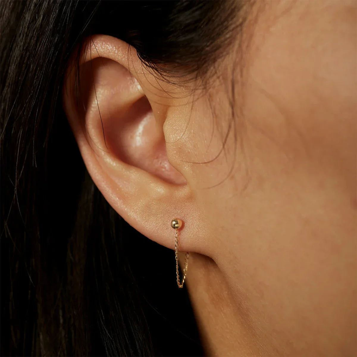 Long Drop Tassel Earrings |14K Solid Gold