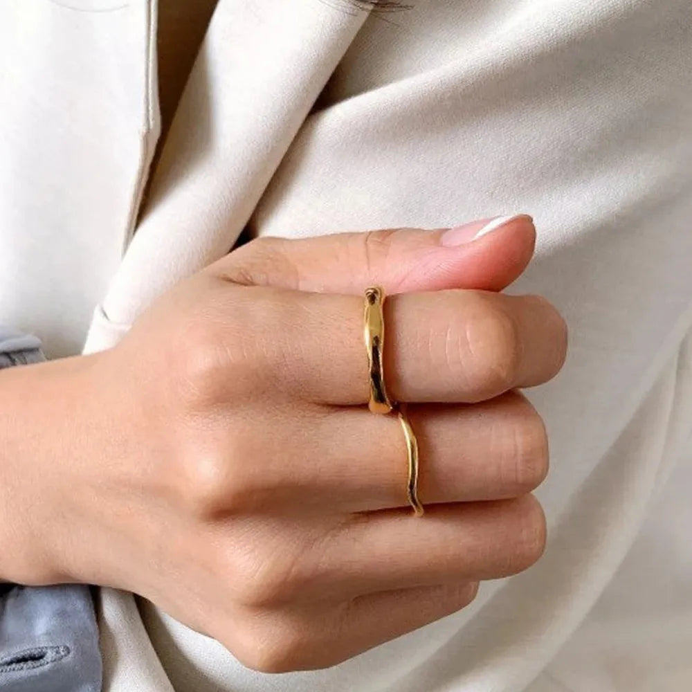 Irregular Stacking Rings | Gold | Silver