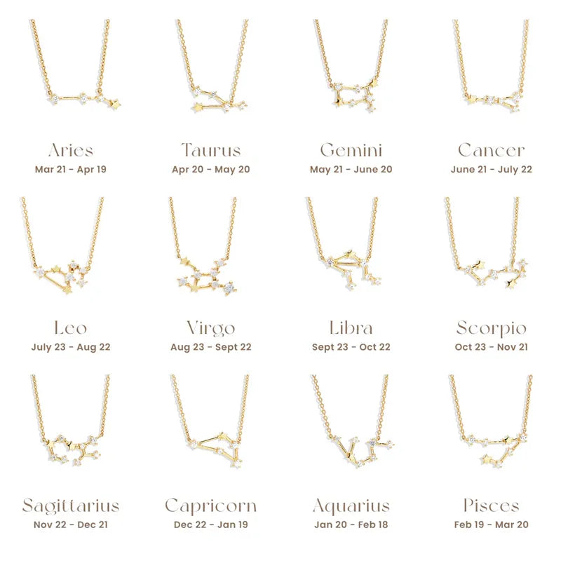 Zodiac Constellation | 18K Gold Plated Necklace