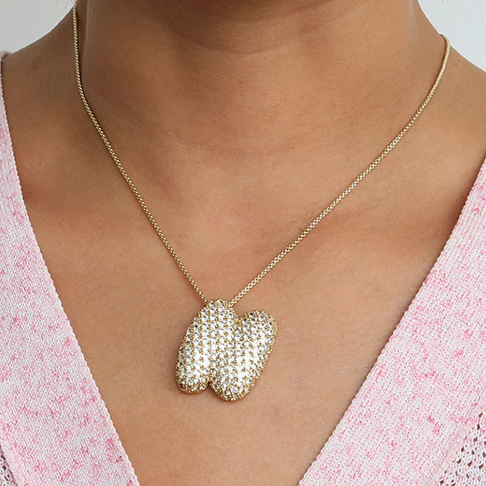 Bubble Alphabet - S/Steel Rope Chain Necklace