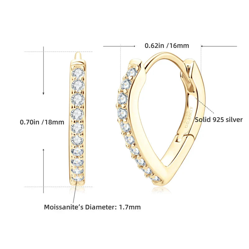 Bella Moissanite | Hoop Earrings