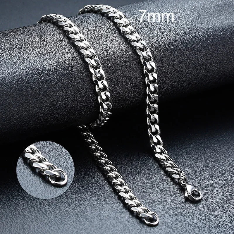 Unisex 3/5/7/9mm Thick Cuban Chain