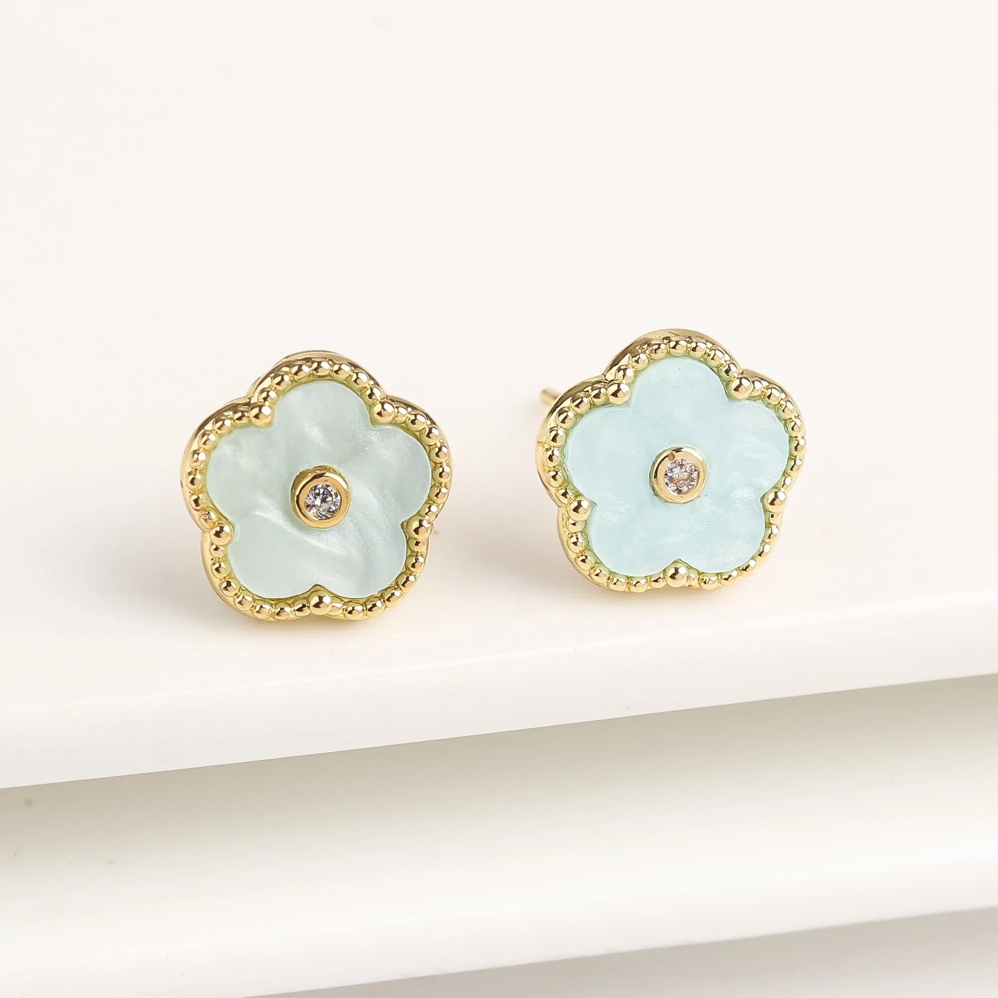 Five-Leaf Clover Zircon Set 7 Colours