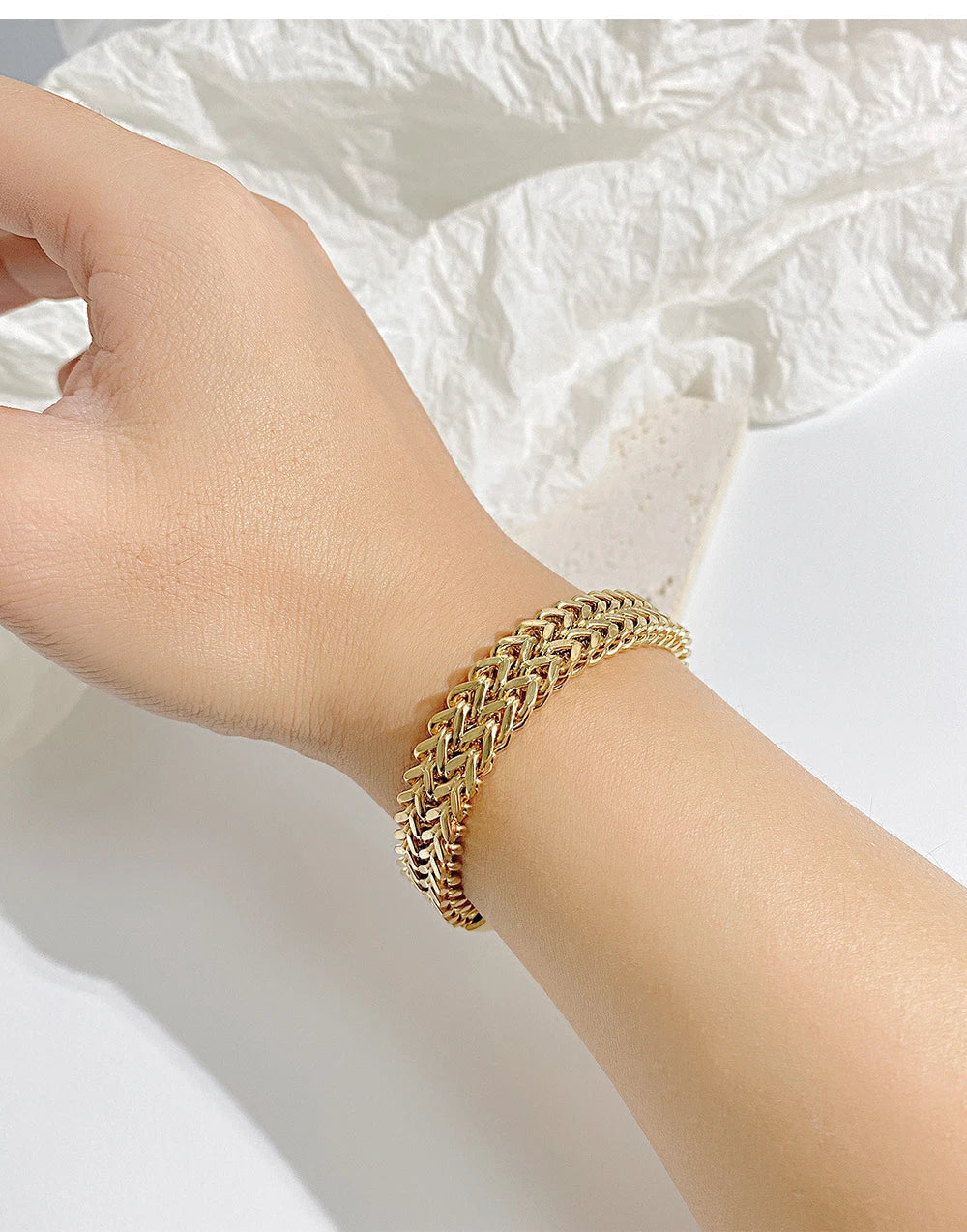 Unisex Gold Cuban Bracelet