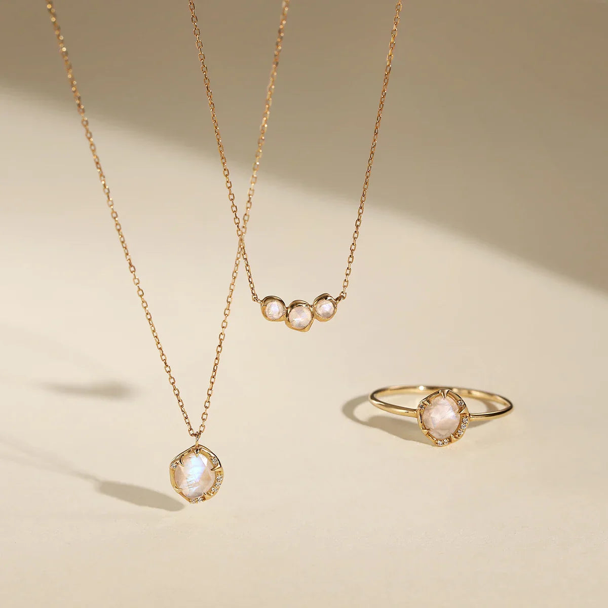 Moonstone Necklaces |14k Solid Gold