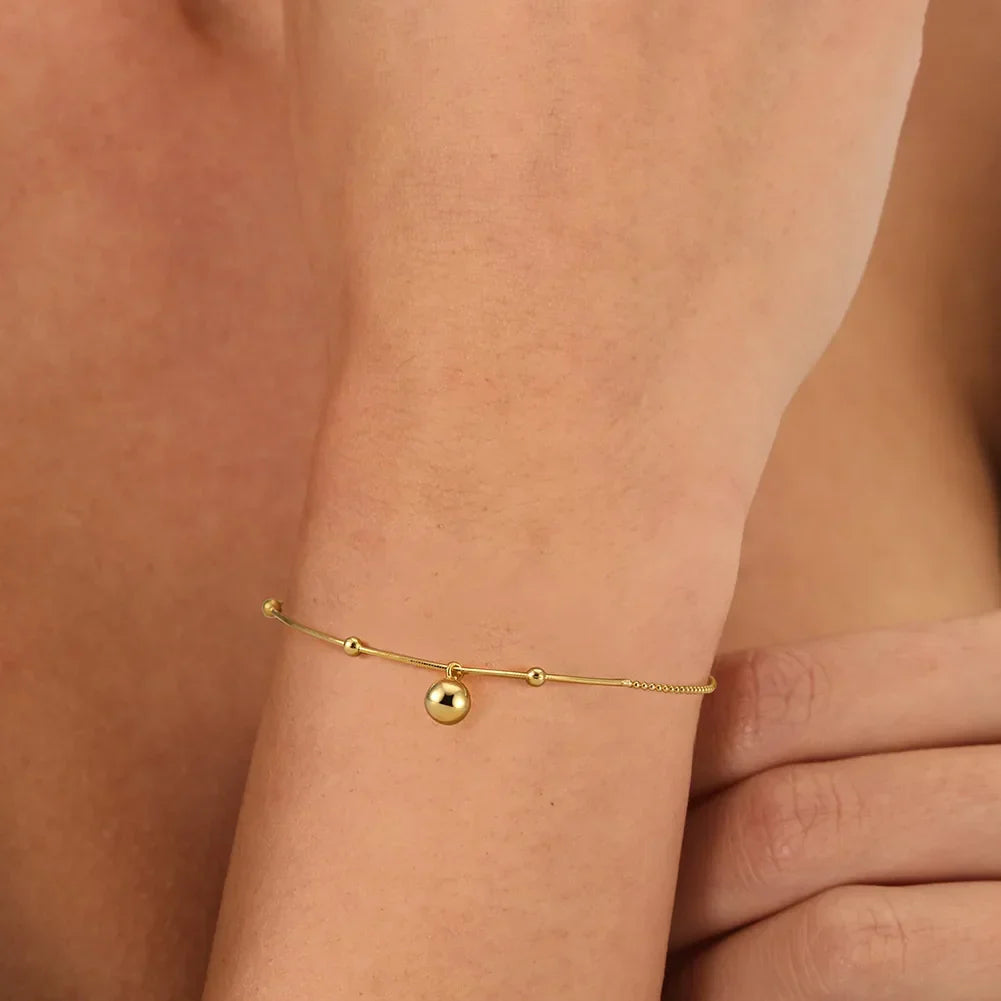 Ball Drop | 18K Gold Plated | 925 Sterling Silver Bracelet