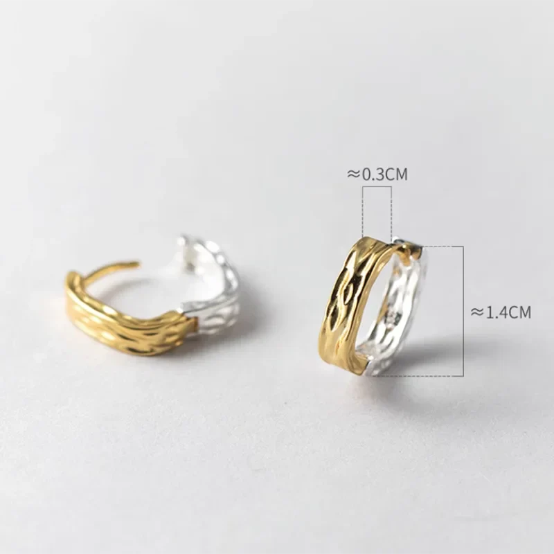 Two Tone | 18k Gold Plated | Sterling Silver Earrings