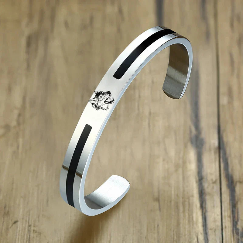 Unisex Silver/ Gold Mixed Cuff Bangle