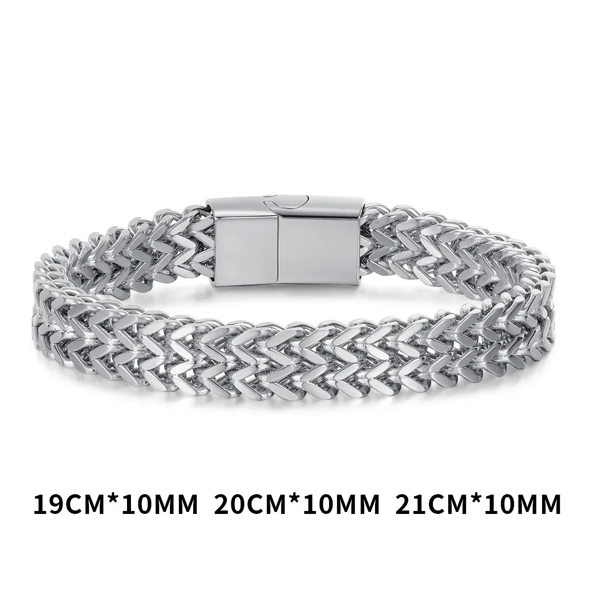Unisex Silver Cuban Bracelet