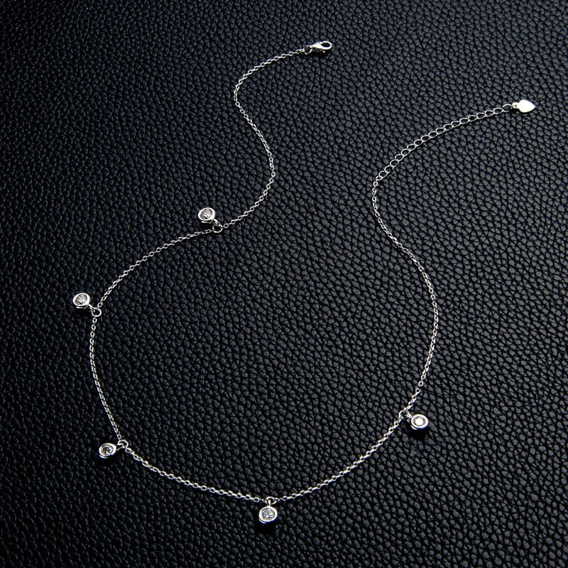 Mia Moissanite Choker Necklace|925 Sterling Silver