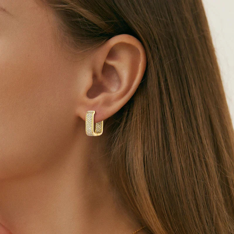 Lana Hoop | Moissanite Gold Earrings