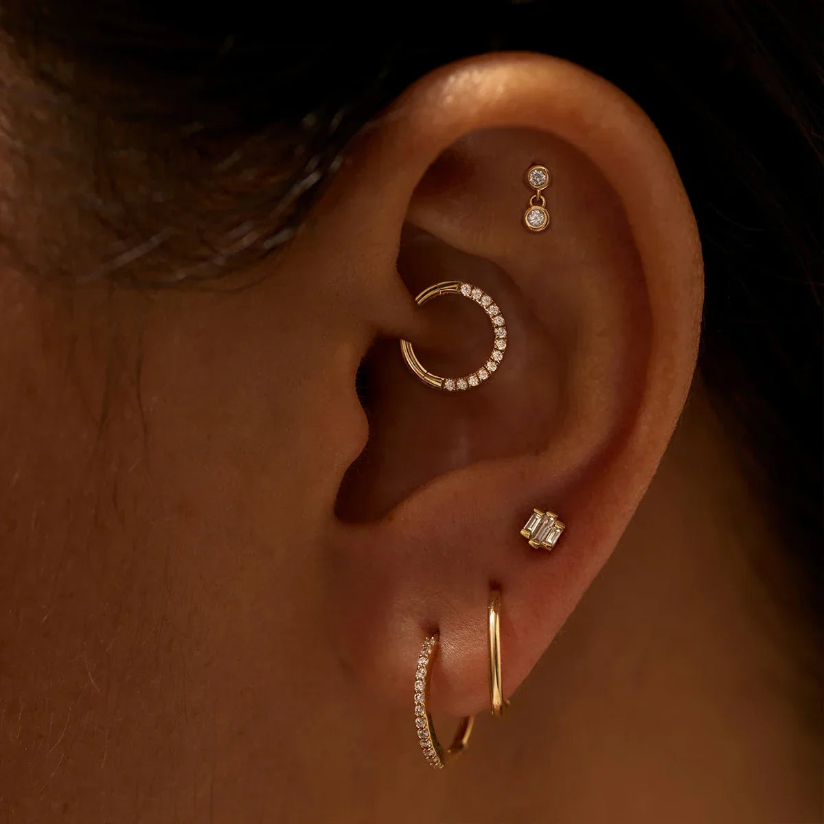 Huggie Hoop|14k Solid Gold Earrings