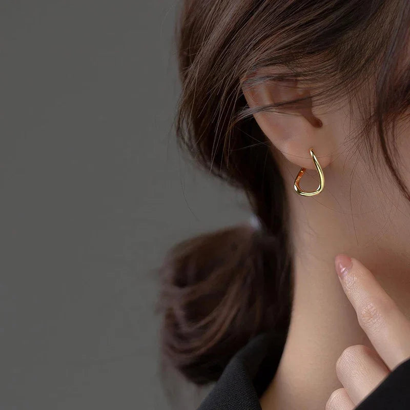 Wave Hoop| 18k Gold Plated Earrings