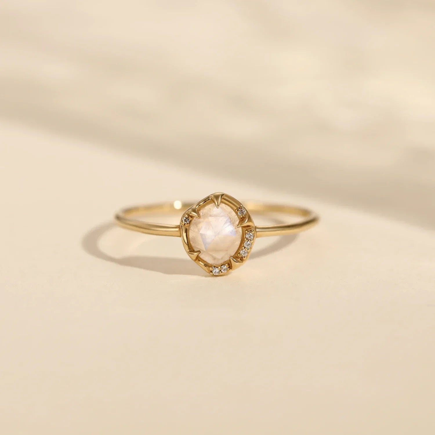 Moonstone|14k Solid Yellow Gold Ring