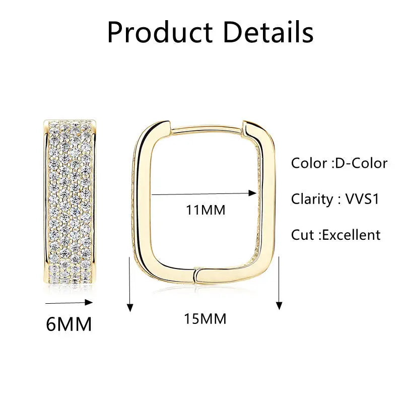 Lana Hoop | Moissanite Gold Earrings