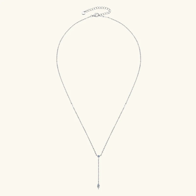 Ivy Drop Moissanite | Sterling Silver Diamond Necklace