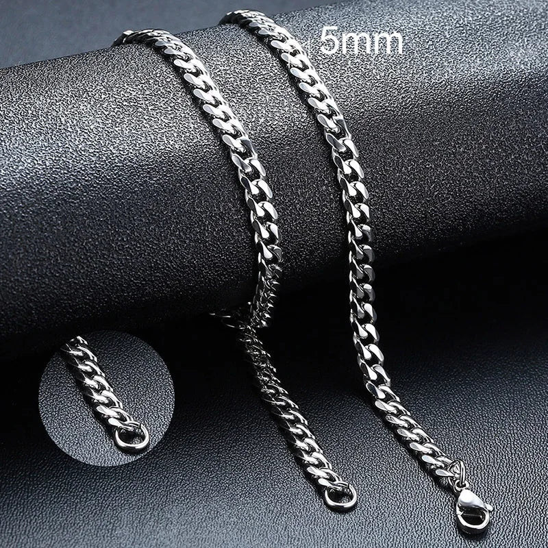 Unisex 3/5/7/9mm Thick Cuban Chain