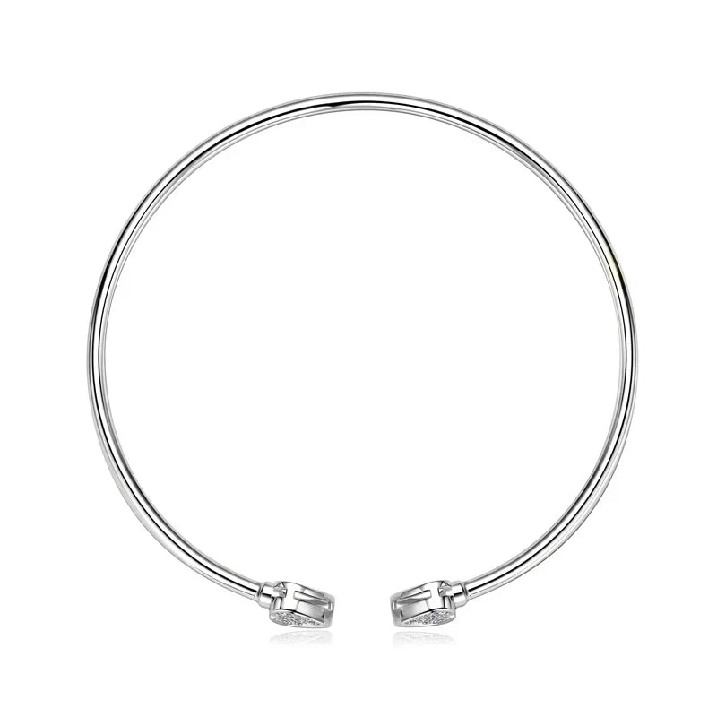 Heart to Heart |925 Sterling Silver Moissanite Bracelet