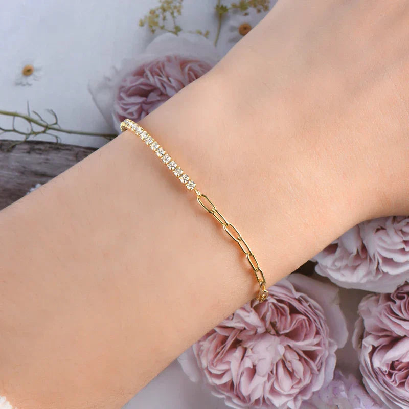 Tennis Moissanite |Gold Bracelet