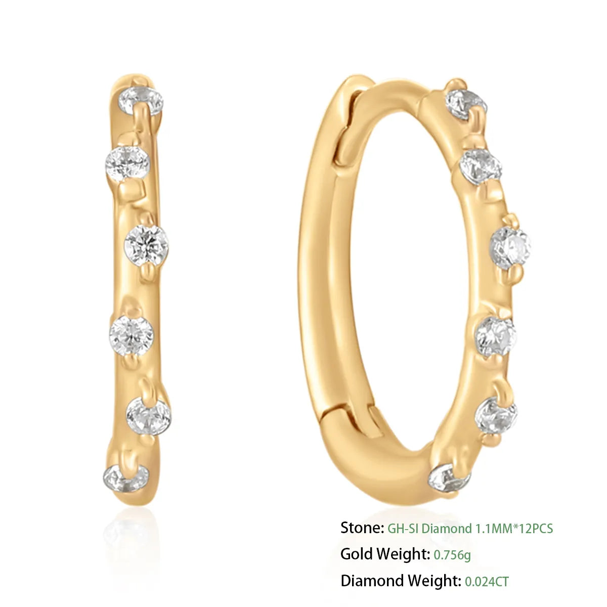 Queen of Diamonds | 14k Solid Gold Earrings