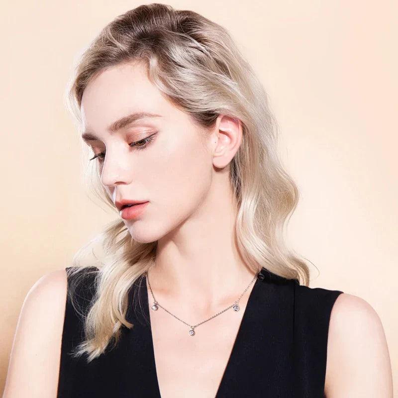 Mia Moissanite Choker Necklace|925 Sterling Silver