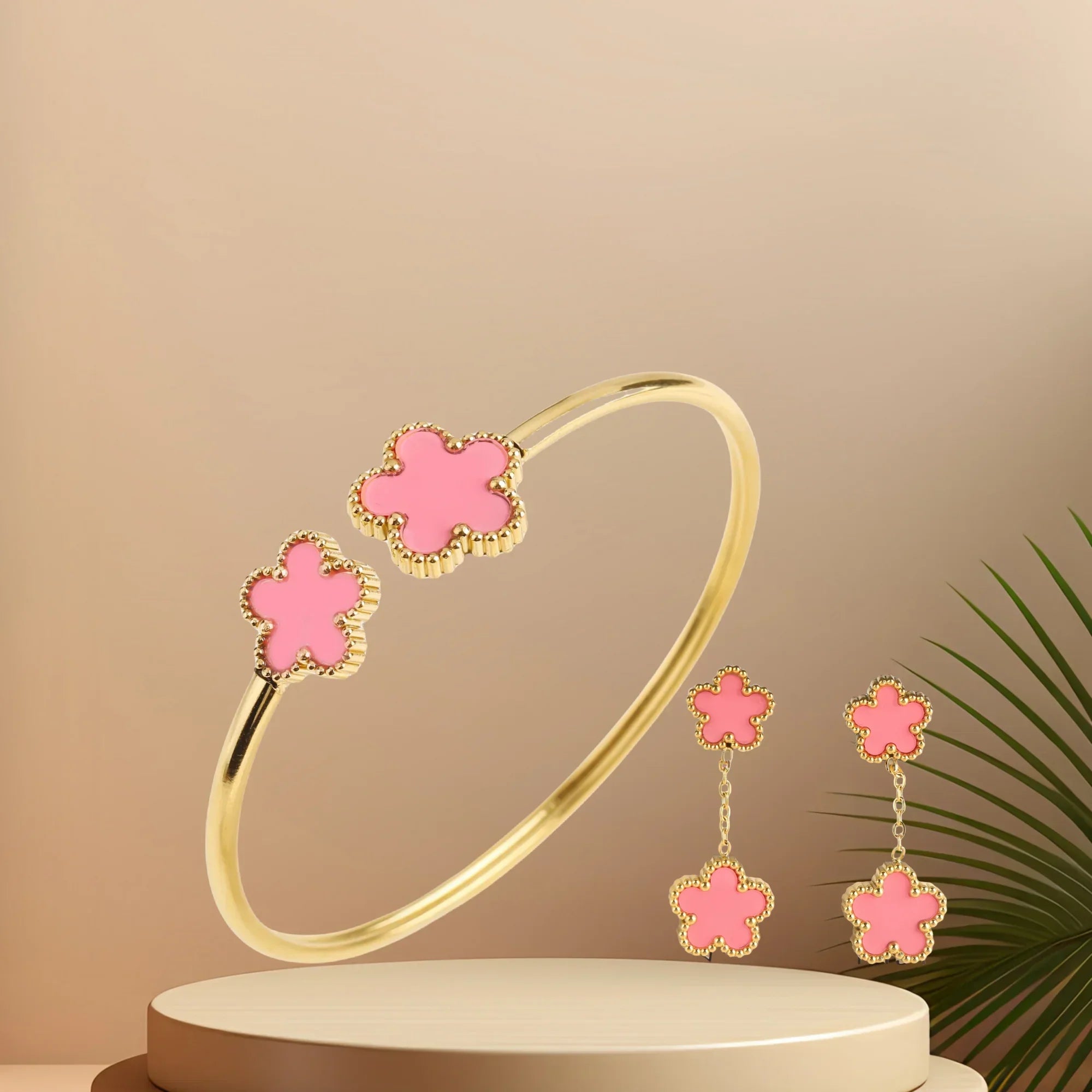 Lucky 5 Clover Pink Bracelet