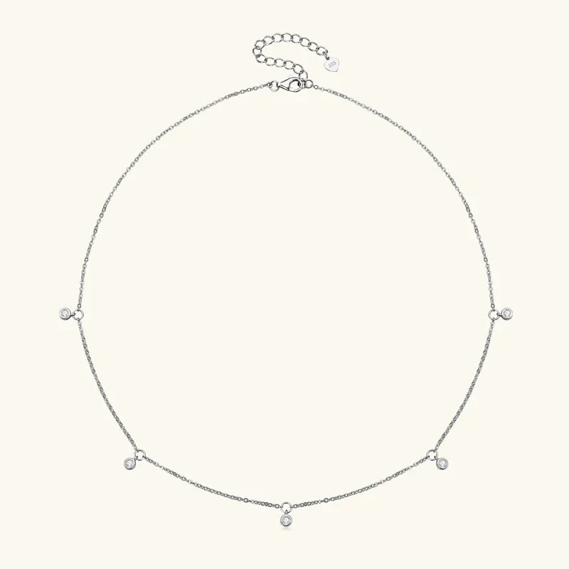 Mia Moissanite Choker Necklace|925 Sterling Silver