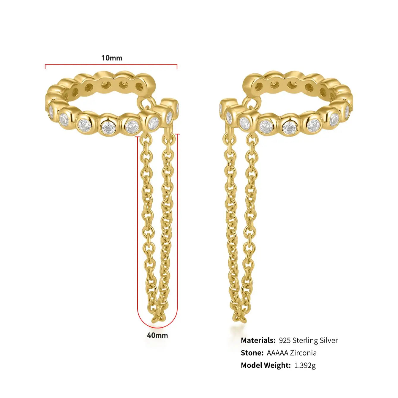The Drop Cuff |14k Gold Plated Ear Cuff