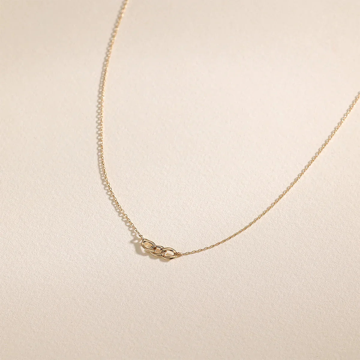 Interlock |14k Solid Gold Necklace